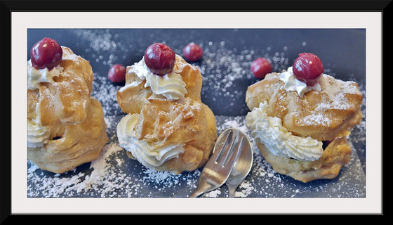 "Cream Puffs with Cherries on Top"