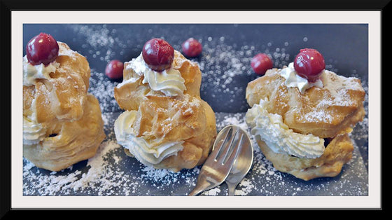 "Cream Puffs with Cherries on Top"