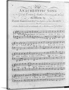  Immerse yourself in the elegant harmonies and lyrical mastery of “The Anacreontic Song,” a musical print that encapsulates the rich tradition and timeless grace of classical compositions. Each note, meticulously crafted, invites you into a world where music and poetry dance in perfect unison. This artwork, an exquisite reproduction of the original score, is not just a piece of music—it’s a historical treasure, a journey through time, and an experience that transcends the ordinary.