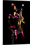 Immerse yourself in the soul-stirring echoes of jazz with this exquisite print, capturing the essence of a passionate saxophonist immersed in a melodious reverie. Every curve of the gleaming saxophone and the graceful poise of the musician is rendered with meticulous detail, evoking the intoxicating allure of a live performance.