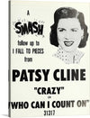 Immerse yourself in the nostalgic aura of this exclusive print, featuring a vintage advertisement for Patsy Cline’s iconic song “Crazy”. Although the face is obscured, adding an element of mystery and intrigue, the bold typography and classic design elements transport you back to an era where music spun on vinyl and every note told a story. 