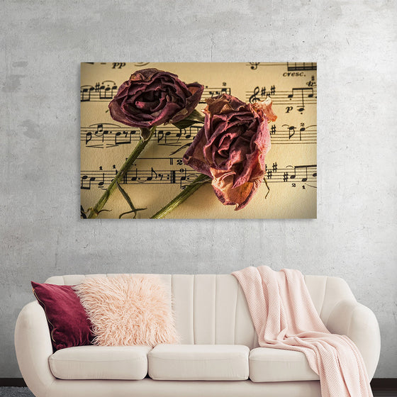 "Sheet Music with Roses"