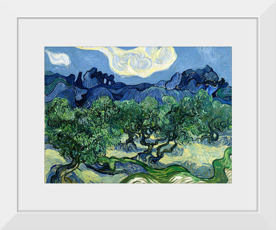 "Olive Trees with the Alpilles in the Background (1889)", Vincent Van Gogh