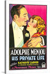 Dive into the golden age of cinema with “His Private Life”, an exquisite print capturing a moment from the classic film. The vivid colors and classic design, featuring actors Adolphe Menjou and Kathryn Carver, make this piece a perfect addition for collectors and movie enthusiasts alike. 