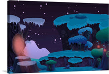  “Night Forest” is a mesmerizing artwork that captures the mystical allure and serene beauty of a forest bathed in moonlight. The artwork depicts towering trees adorned with luminescent mushrooms, under a sky sprinkled with twinkling stars. The harmonious blend of cool tones and warm glows creates an atmosphere of tranquil splendor, making “Night Forest” a perfect addition to infuse any space with elegance and mystery. 