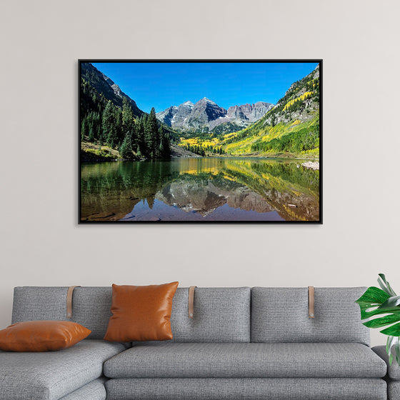 "Autumnal view of Rocky Mountain peaks called the Maroon Bells, between Pitkin County and Gunnison County, Colorado", Carol M. Highsmith