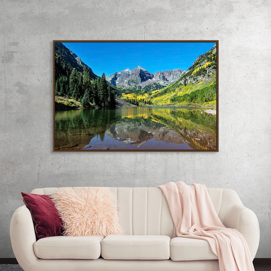 "Autumnal view of Rocky Mountain peaks called the Maroon Bells, between Pitkin County and Gunnison County, Colorado", Carol M. Highsmith