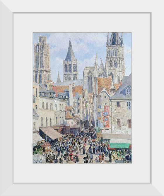 "Grocery Street, Rouen (1898)", Camille Pissarro