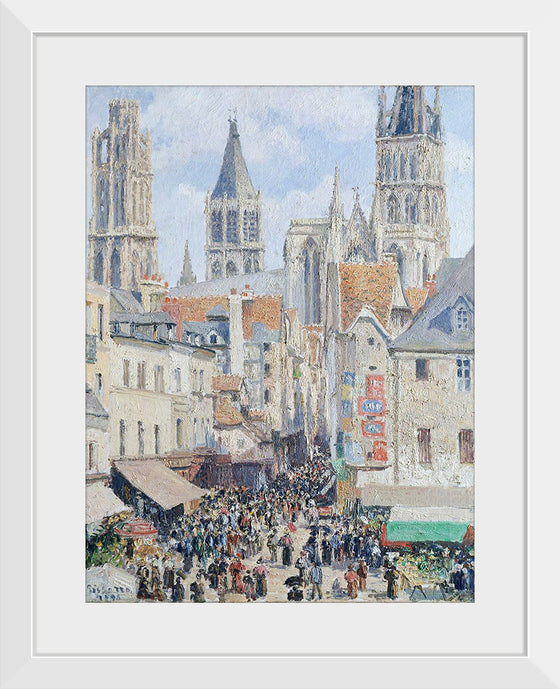 "Grocery Street, Rouen (1898)", Camille Pissarro