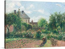  Immerse yourself in the serene beauty of this exquisite artwork, a print that captures a moment of tranquil harmony within a blossoming garden. Every brushstroke brings to life the lush greenery, blooming flowers, and the diligent gardener tending to nature’s masterpiece. The quaint charm of the countryside home in the backdrop adds an element of warmth and nostalgia. 