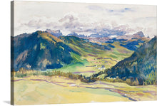  Immerse yourself in the tranquil beauty of nature with this exquisite print of the artwork “Open Valley, Dolomites.” This watercolor painting captures the serene majesty of rolling green hills under a sky filled with soft clouds. The artist’s masterful use of various shades of green and blue creates a sense of depth and dimension, inviting viewers to lose themselves in the landscape. 