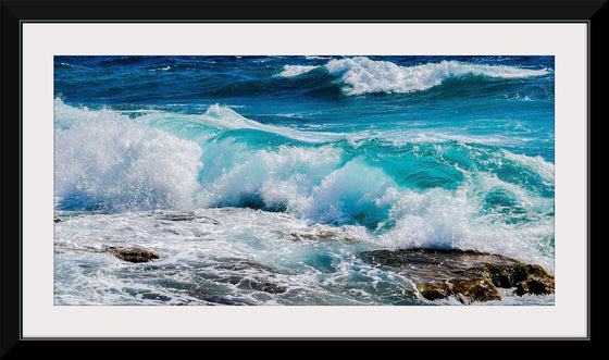"Deep Blue and Wavy Sea View"