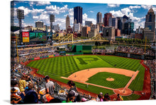  This captivating print of PNC Park in Pittsburgh, Pennsylvania is a visual home run for baseball enthusiasts. The vibrant colors and dynamic composition transport you to the heart of the game. 