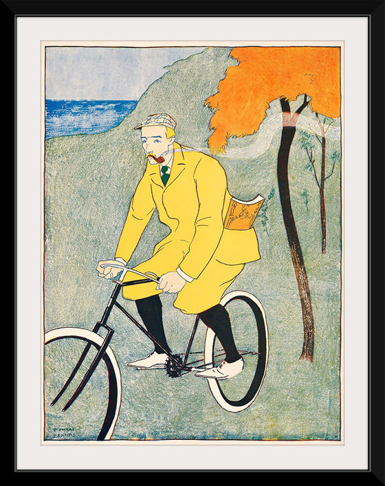 "Man Riding Bicycle (1894)", Edward Penfield