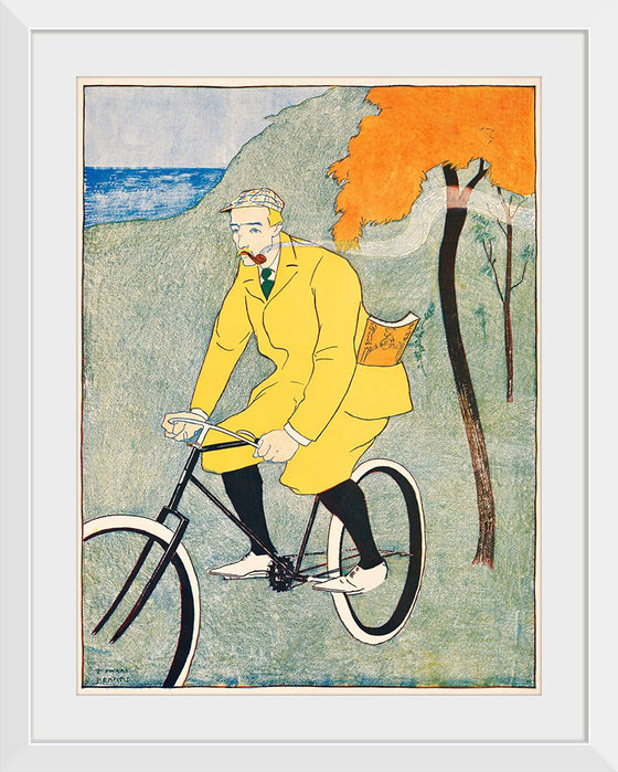 "Man Riding Bicycle (1894)", Edward Penfield