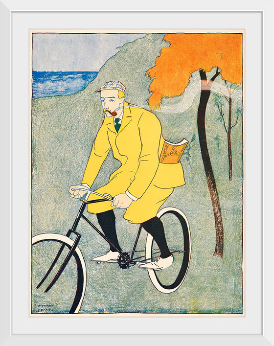 "Man Riding Bicycle (1894)", Edward Penfield