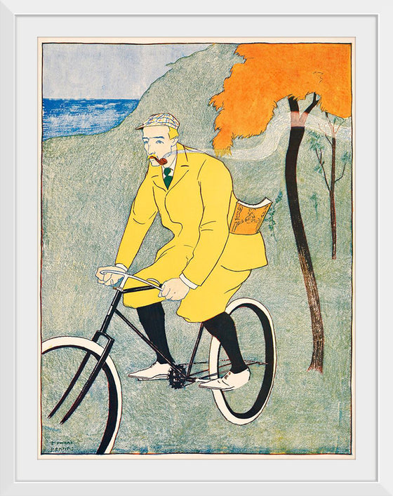 "Man Riding Bicycle (1894)", Edward Penfield