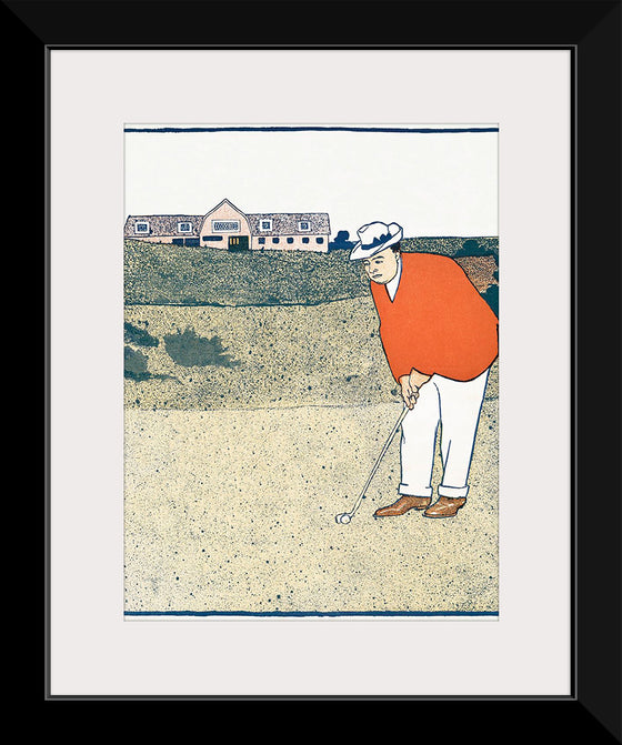 "Man Playing Golf (ca. 1890-1907)", Edward Penfield