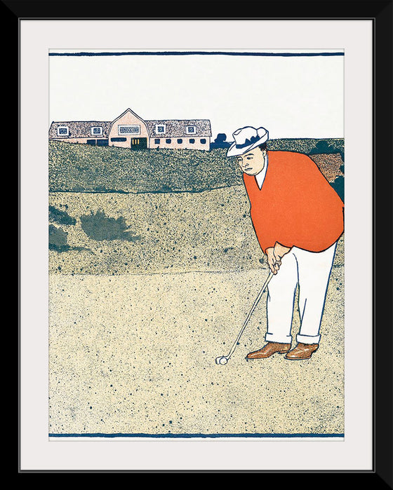 "Man Playing Golf (ca. 1890-1907)", Edward Penfield