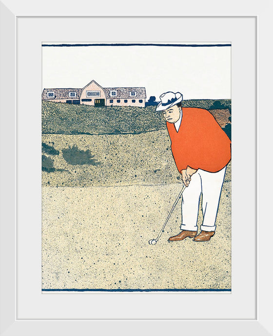 "Man Playing Golf (ca. 1890-1907)", Edward Penfield