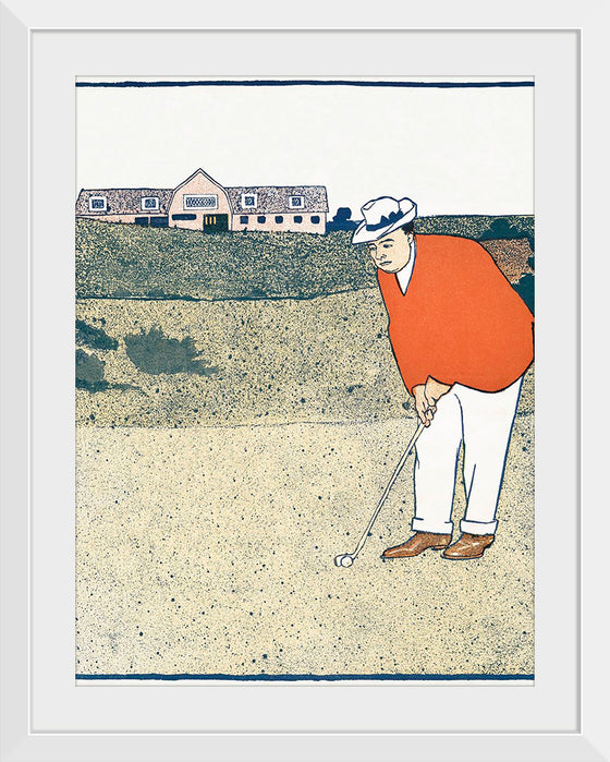 "Man Playing Golf (ca. 1890-1907)", Edward Penfield