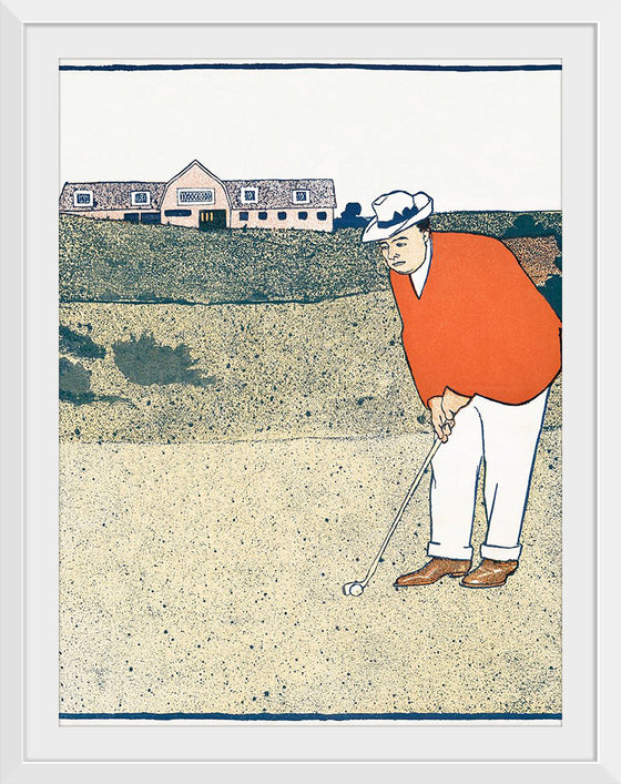 "Man Playing Golf (ca. 1890-1907)", Edward Penfield