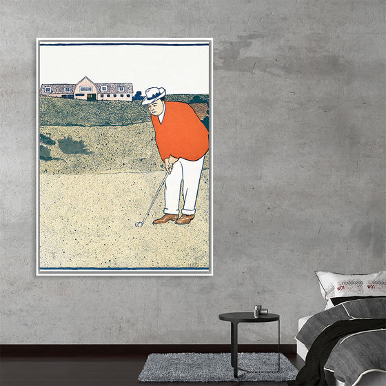 "Man Playing Golf (ca. 1890-1907)", Edward Penfield