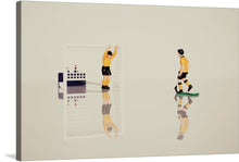  “Soccer Figurines”: Dive into the dynamic world of soccer with this exquisite artwork. Every inch of this print pulsates with the intense energy and passion synonymous with the beloved sport. Witness miniature players, meticulously crafted, frozen in a moment of sheer determination and skill. 