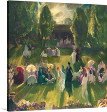  “Tennis at Newport (1916)” by George Wesley Bellows invites you to step into a vibrant world where sport and elegance converge. This exquisite print captures a lively tennis match amidst an audience adorned in early 20th-century fashion. 