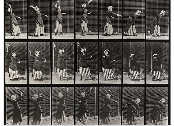 "Lawn Tennis, Serving", Edweard Muybridge