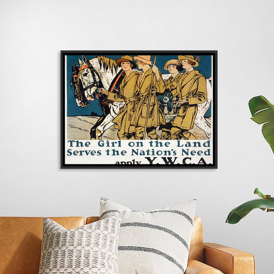 "The girl on the land serves the nation's need (1918)", Edward Penfield