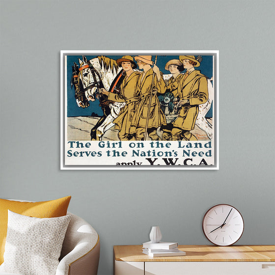 "The girl on the land serves the nation's need (1918)", Edward Penfield