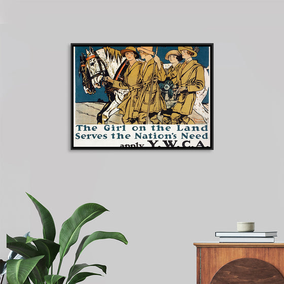 "The girl on the land serves the nation's need (1918)", Edward Penfield