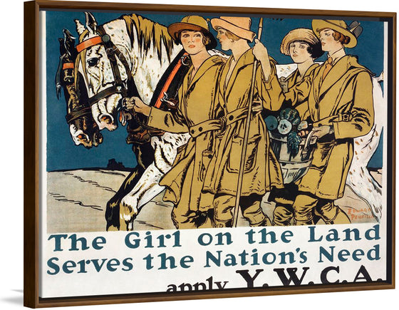 "The girl on the land serves the nation's need (1918)", Edward Penfield