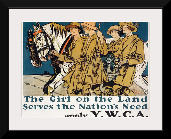 "The girl on the land serves the nation's need (1918)", Edward Penfield