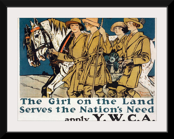 "The girl on the land serves the nation's need (1918)", Edward Penfield