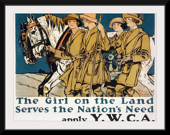 "The girl on the land serves the nation's need (1918)", Edward Penfield