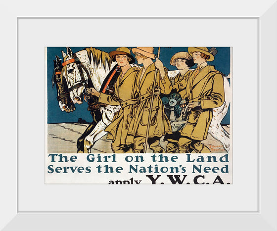 "The girl on the land serves the nation's need (1918)", Edward Penfield