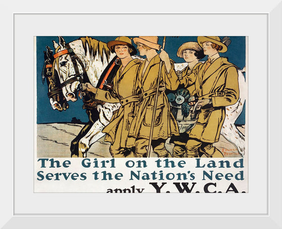 "The girl on the land serves the nation's need (1918)", Edward Penfield