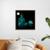 "Buddha Statue in Teal"