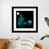 "Buddha Statue in Teal"