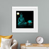 "Buddha Statue in Teal"