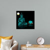 "Buddha Statue in Teal"