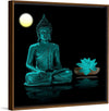 "Buddha Statue in Teal"