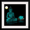 "Buddha Statue in Teal"