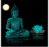 "Buddha Statue in Teal"