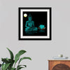 "Buddha Statue in Teal"