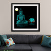 "Buddha Statue in Teal"