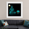 "Buddha Statue in Teal"