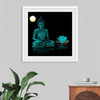 "Buddha Statue in Teal"